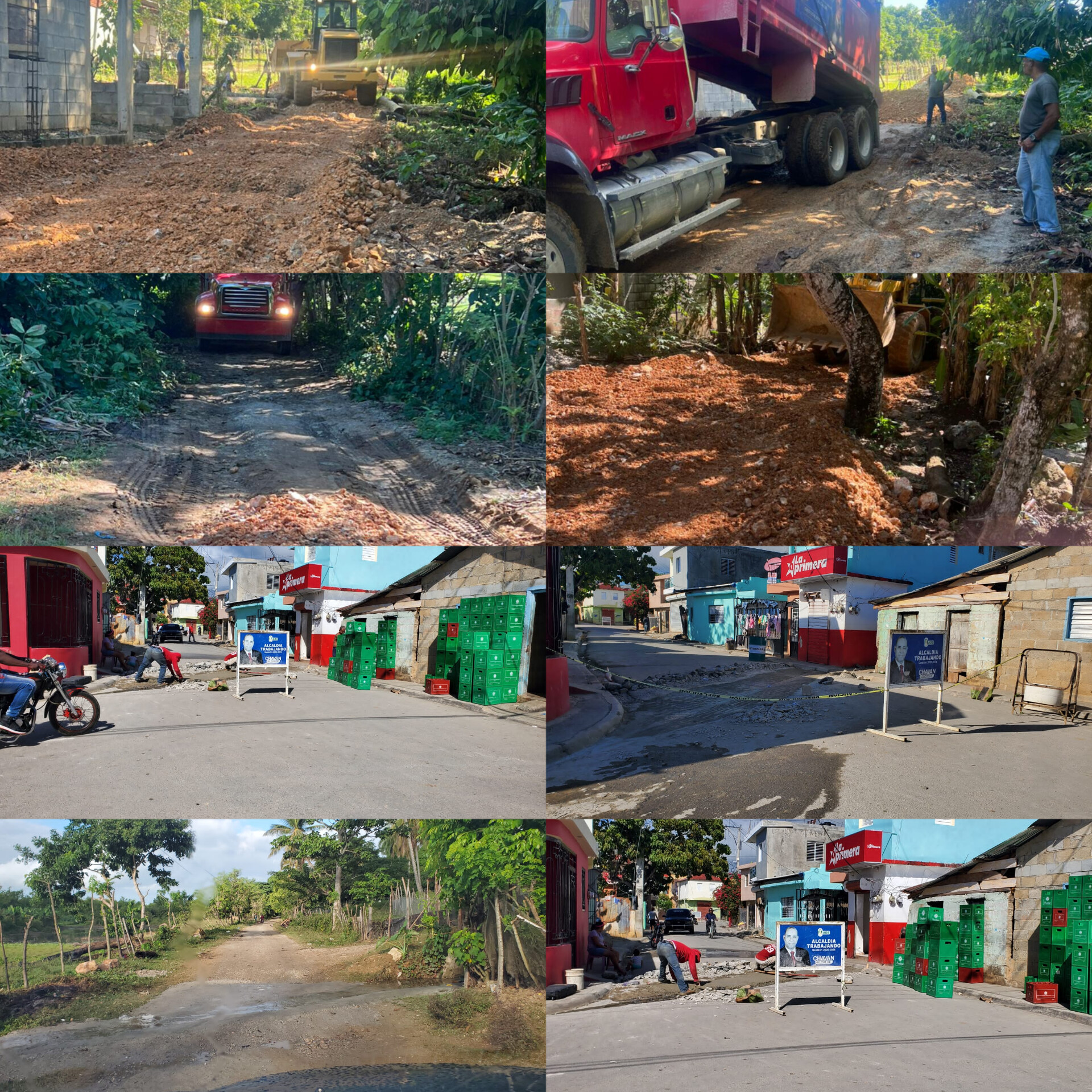 Reparación de caminos en Punta Gorda y Arroyo Higuero mas construcciones de badenes en Los Rieles del Pueblo.