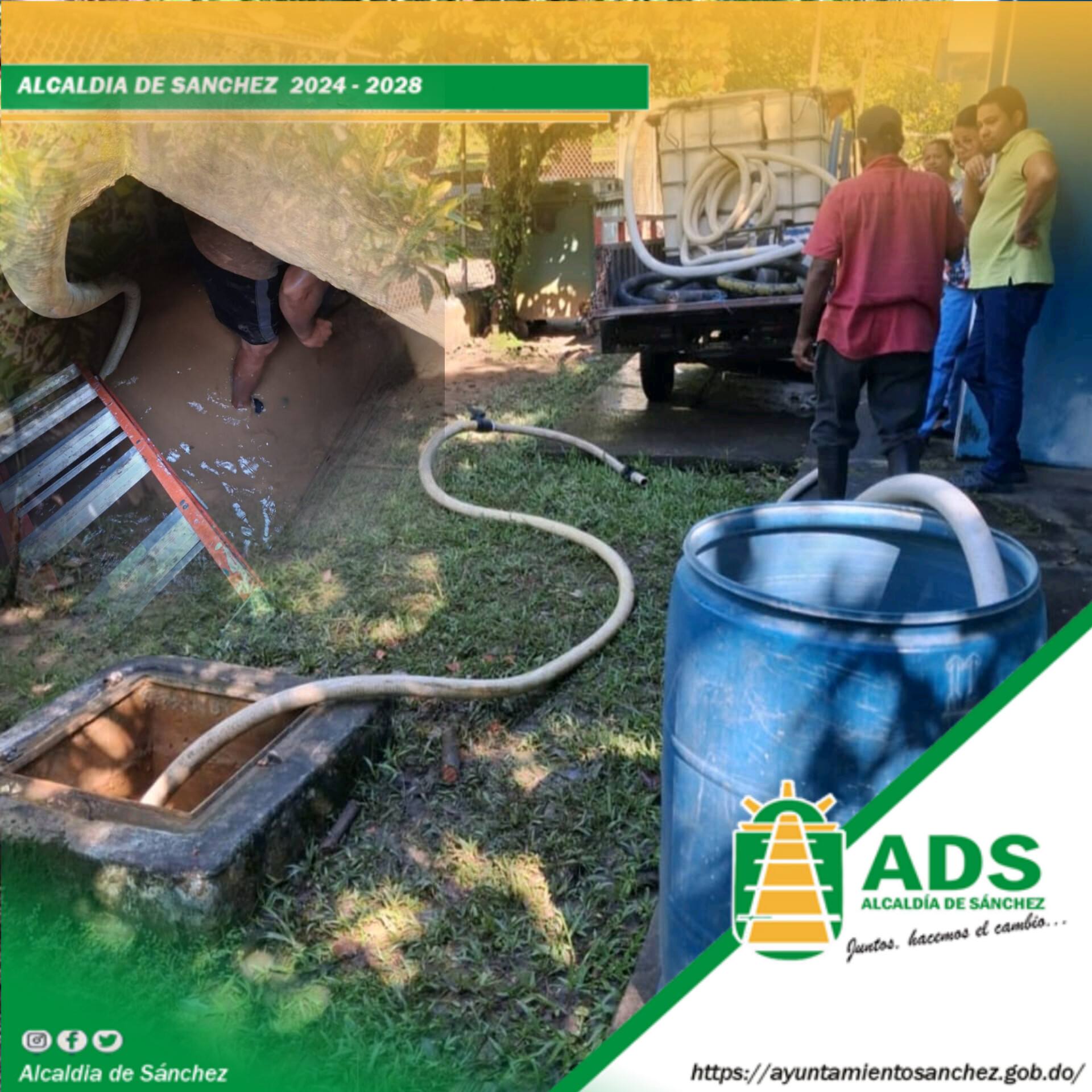 Alcaldía realiza limpieza de cisterna en clínica de Las Garitas tras inundaciones