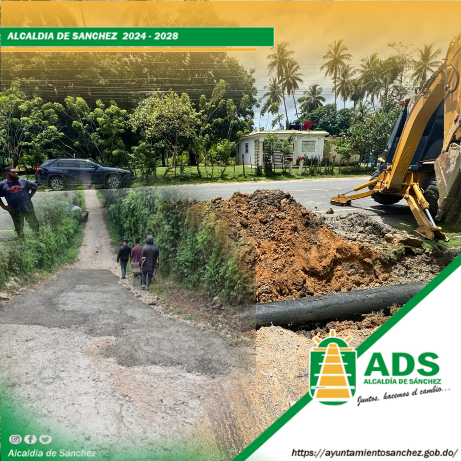 Alcalde Ynocencio de Jesús ejecuta obra de acceso vial en Las Garitas con fondos del presupuesto participativo